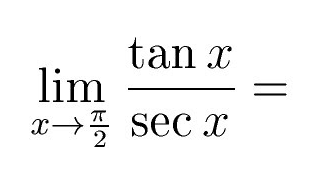 tan x
lim
x→5 sec x
2
