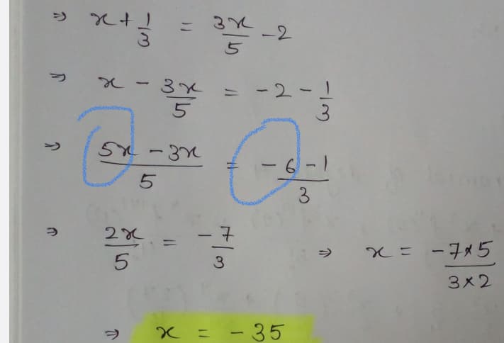 う
こ
-2
つ
-2-1
ニ
5
S-3
-6-
5.
-7
X= -7*5
3x2
x = -35
ーIm
3.
3.
