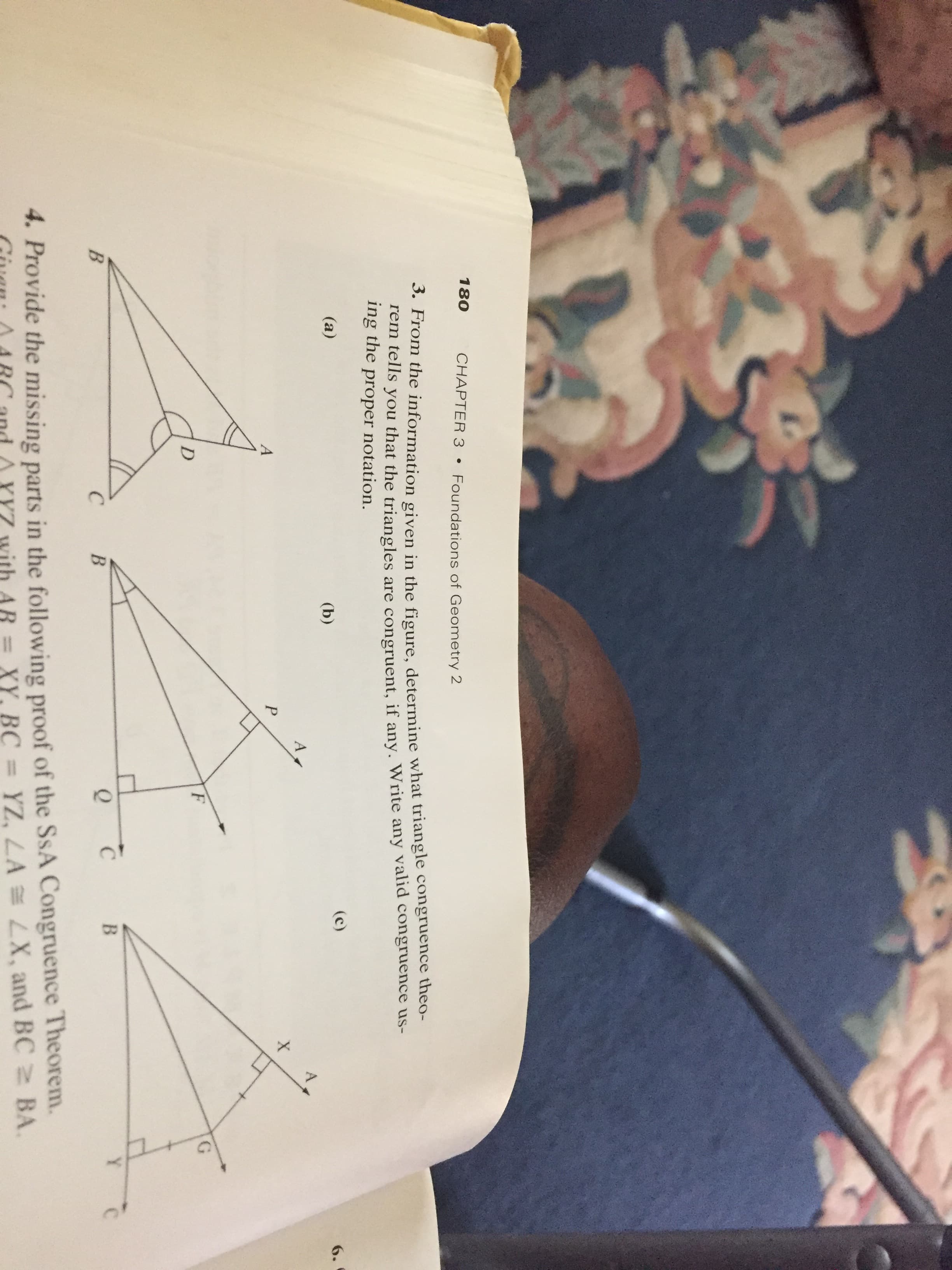 Tom he IImUITmation given in the figurė, determne
Tem tells you that the triangles are congruent, if any. Write any valid côngruence us-
ing the proper notation.
(а)
(c)
(b)
A
D
B
Theoren
