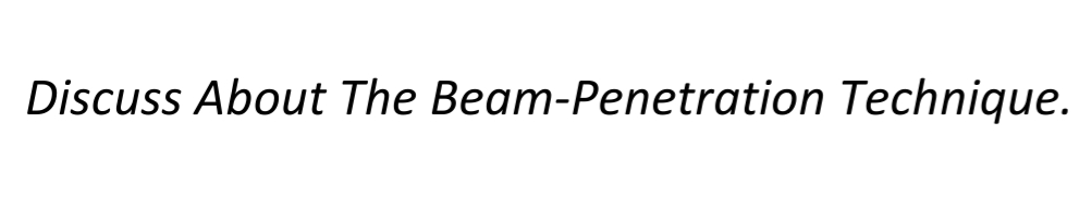 Discuss About The Beam-Penetration Technique.