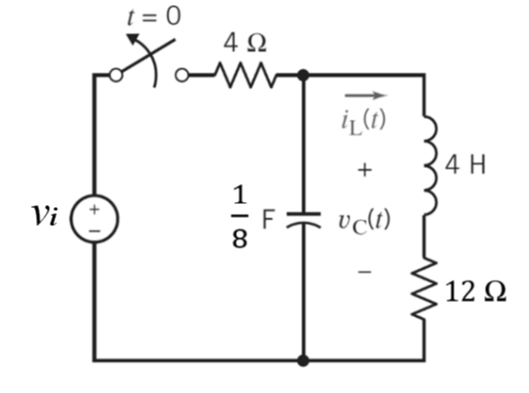 Vi
t = 0
ο άν
4Ω
M
118
F
F
ip(t)
+
vc(t)
4Η
12 Ω