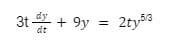 3t + 9y = 2ty
