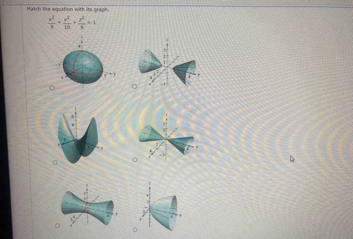 Match the equation with its graph.
= 1
9.
16
41
