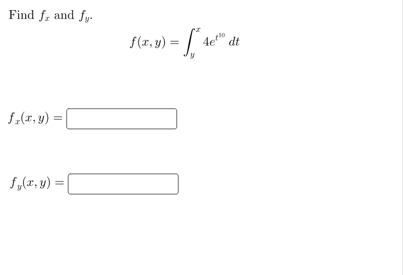 Find fr and fy-
f(x, y)
dt
f„(x, y) =
fy(x, y) =
