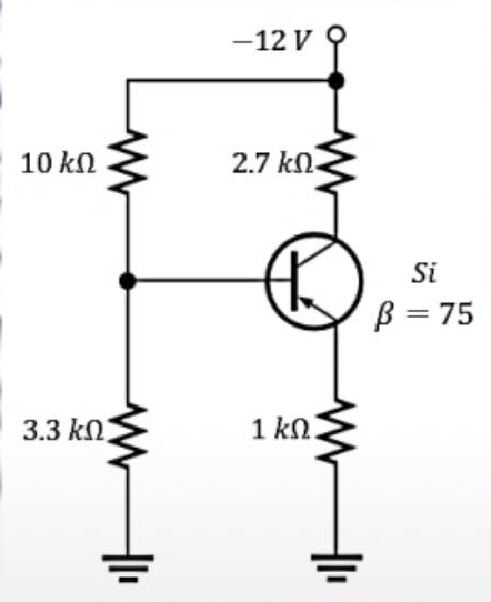 -12 V
10 kQ
2.7 kn.
Si
B = 75
3.3 kn
1 kn
