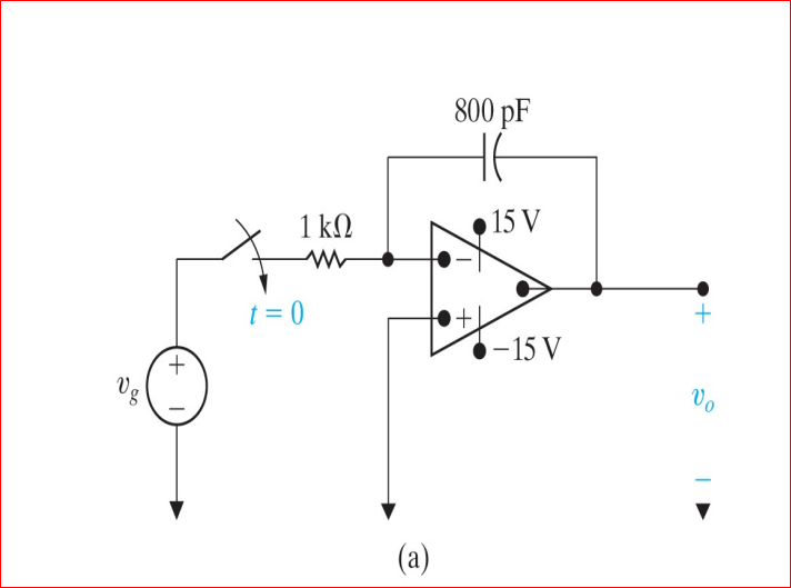 800 pF
1 k.
15 V
t = 0
++
-15 V
+.
Vo
(a)
