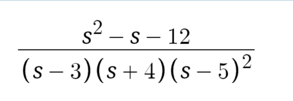 SS-12
(s− 3)(s+4) (s− 5)²