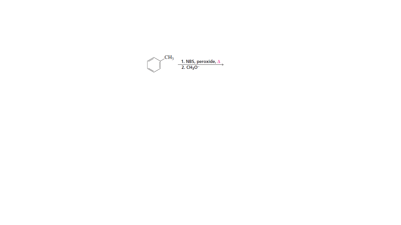 CH3
1. NBS, peroxide, A
2. CH30
