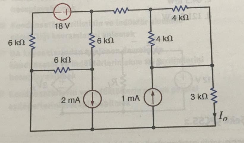 4 kN
18 V
6 kN
36 kN
4 k2
6 kN
2 mA
1 mA
3 kN
