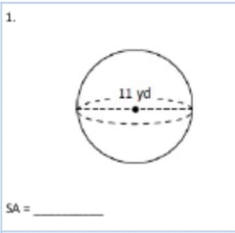 1.
11 yd
SA =
%3D
