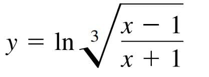 х — 1
- 1
y = In_3
||
x + 1
