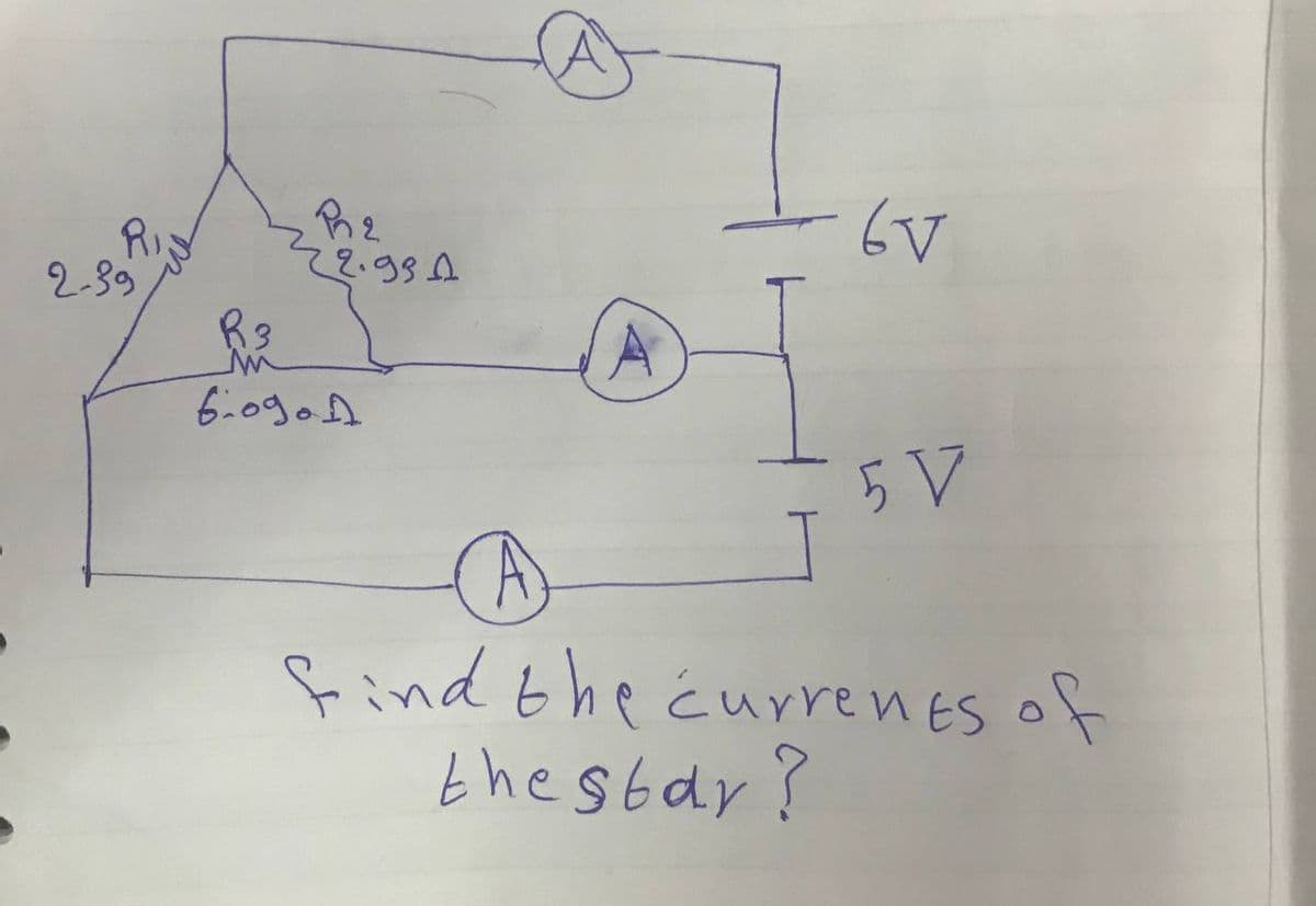 6V
2-89
R3
5 V
find the currenEs of
thestar?
