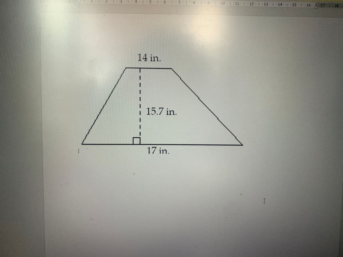 I2 3 1 4-1 5 6-1 7.1 8 91 10- I 11-1 12 1 13 14 1 15 1 16 17-1 18
1 10 1 11.1 12 113 14 1 15 1 16
17 18.
14 in.
1.
15.7 in.
17 in.
