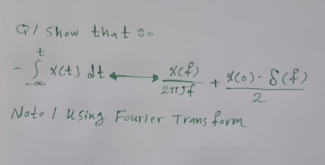 QI Show that so
484
2.
Note I USing Fourier Trans form
