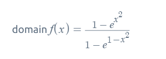 domain ƒ(x) = _1–
1-e1
ܠ
ܘܐ
1-3