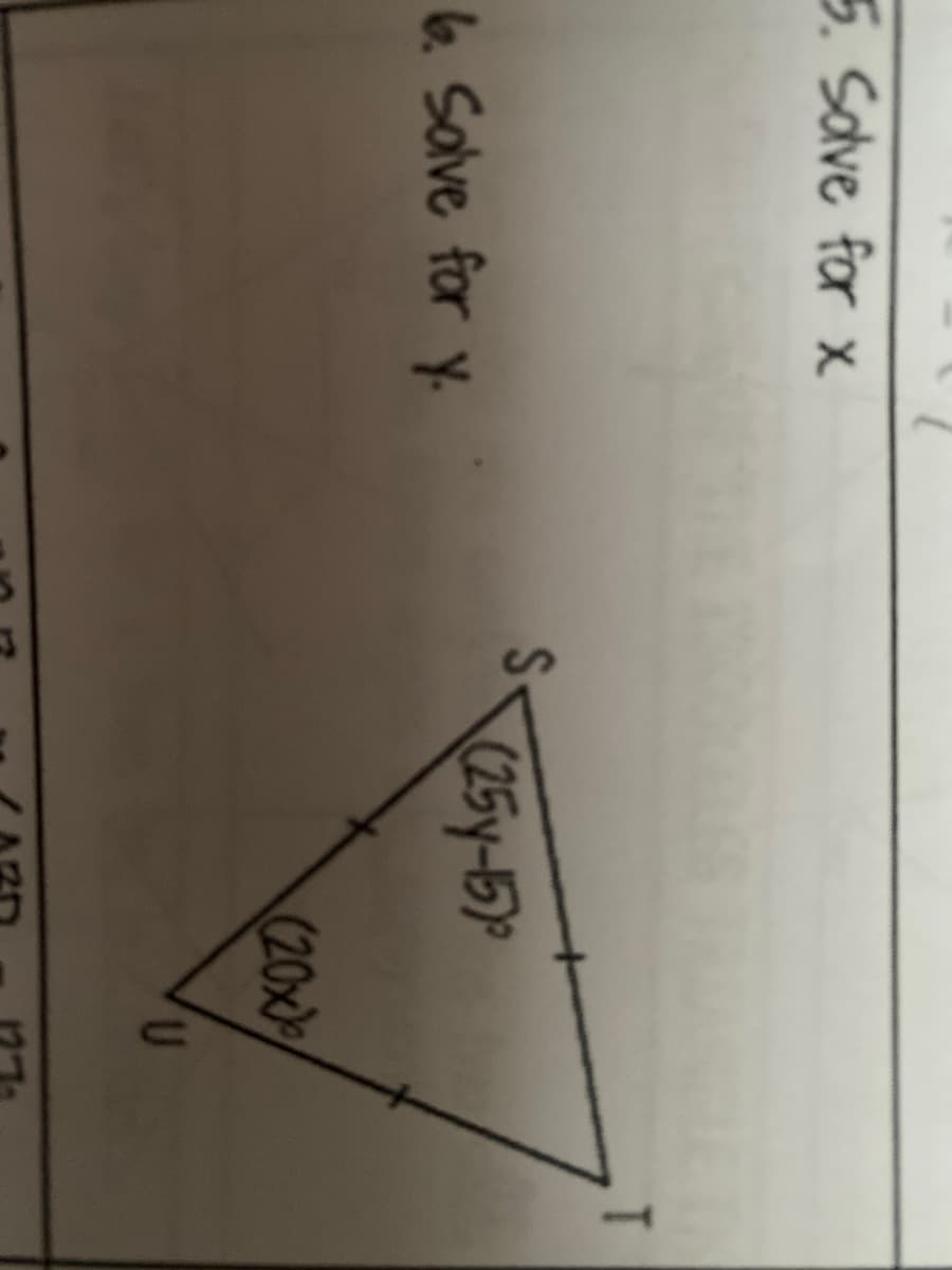 5. Sdve for x
T
6. Salve for y.
(25y-6)
(20x)
