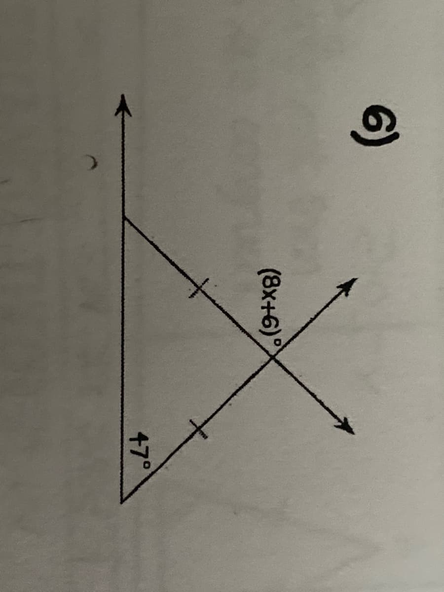 6)
(8x+6)
47°
