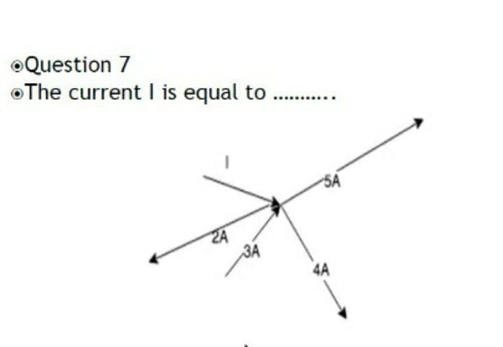 ©Question 7
The current I is equal to
5A
2A
ЗА
4A
