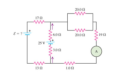 20.0 0
170
E = ?
6.0 0
19 0
20.0 2
25 V
3.0 0
130
1.00
