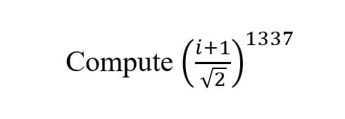 1337
i+1`
Compute ()
