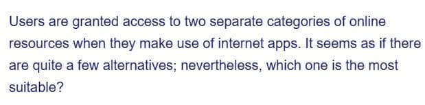 Users are granted access to two separate categories of online
resources when they make use of internet apps. It seems as if there
are quite a few alternatives; nevertheless, which one is the most
suitable?