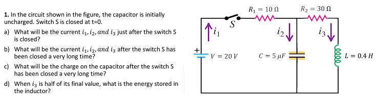 = 10 0
R2 = 30
S
V = 20 V
C = 5 µF
0000
