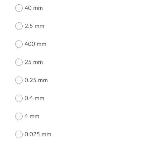 40 mm
2.5 mm
400 mm
25 mm
0.25 mm
0.4 mm
4 mm
0.025 mm
