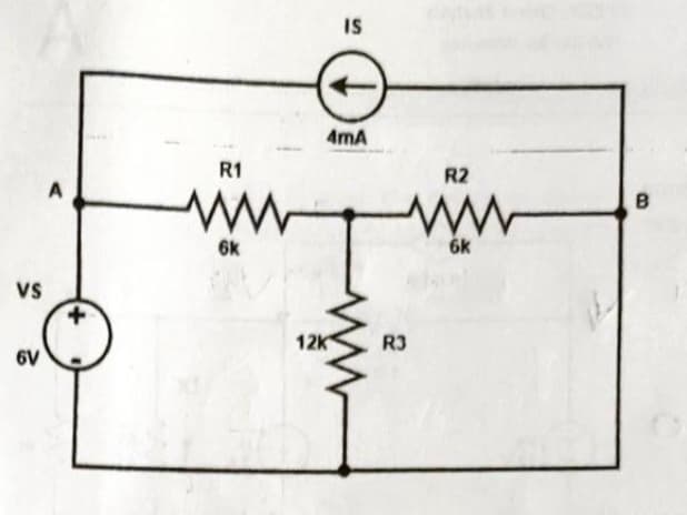 VS
6V
+
R1
ww
6k
IS
4mA
12K
R2
ww
6k
R3
B