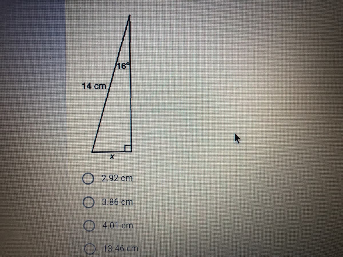 16
14 cm
O 2.92 cm
O3.86 cm
4.01 cm
13.46 cm
