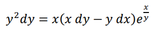 x
y²dy = x(x dy - y dx)ev