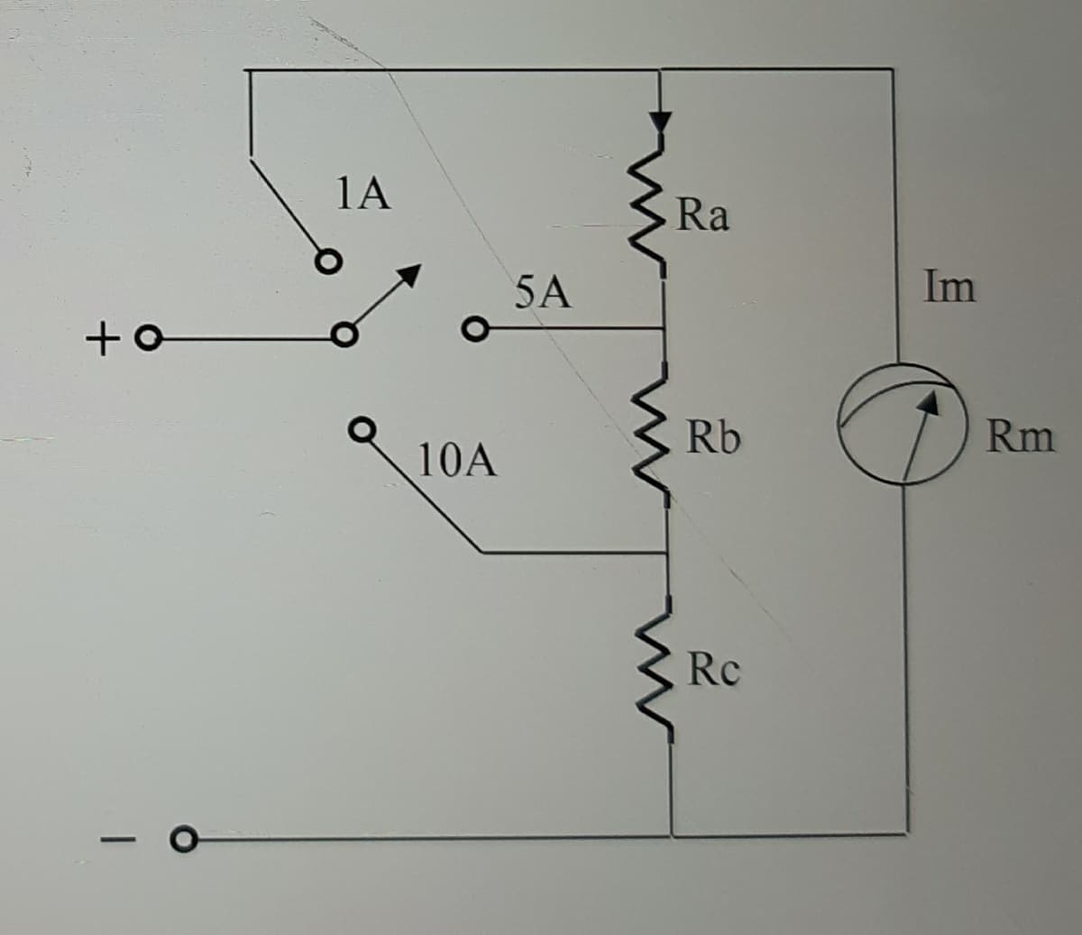 1A
Ra
5A
Im
Rb
Rm
10A
Rc
-
