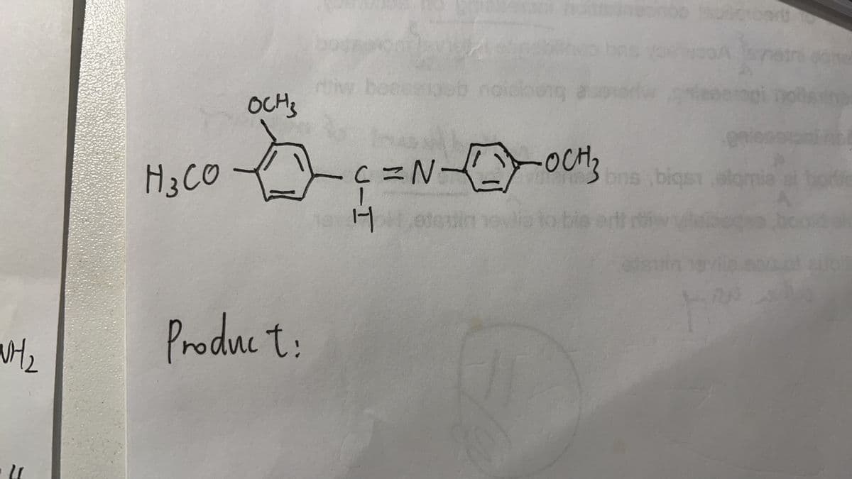 WH₂
H3CO
ririw beet
OCH
Product:
H
=N OCH₂
bos,bigs
bord