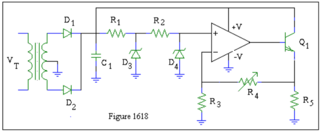 D1
R1
R2
+V
Q1
C1 D3
R4
R5
R3
D2
Figure 1618
