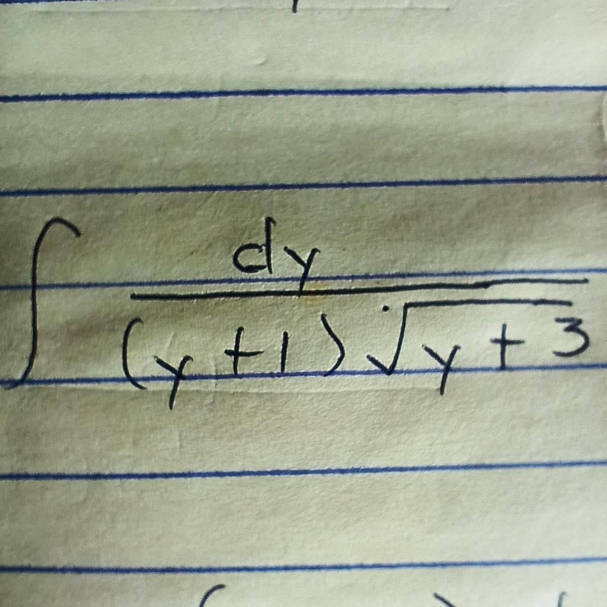 dy
(x + 1) √ y + 3