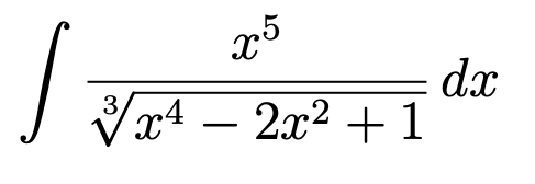 dx
Vx4 – 2x2 + 1
3,
-
