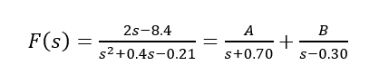 2s-8.4
A
B
F(s)
+
s-0.30
s2+0.4s-0.21
s+0.70
||
