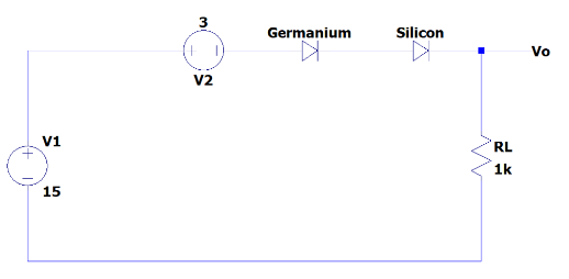 Germanium
Silicon
Vo
V2
V1
RL
1k
15
3.
