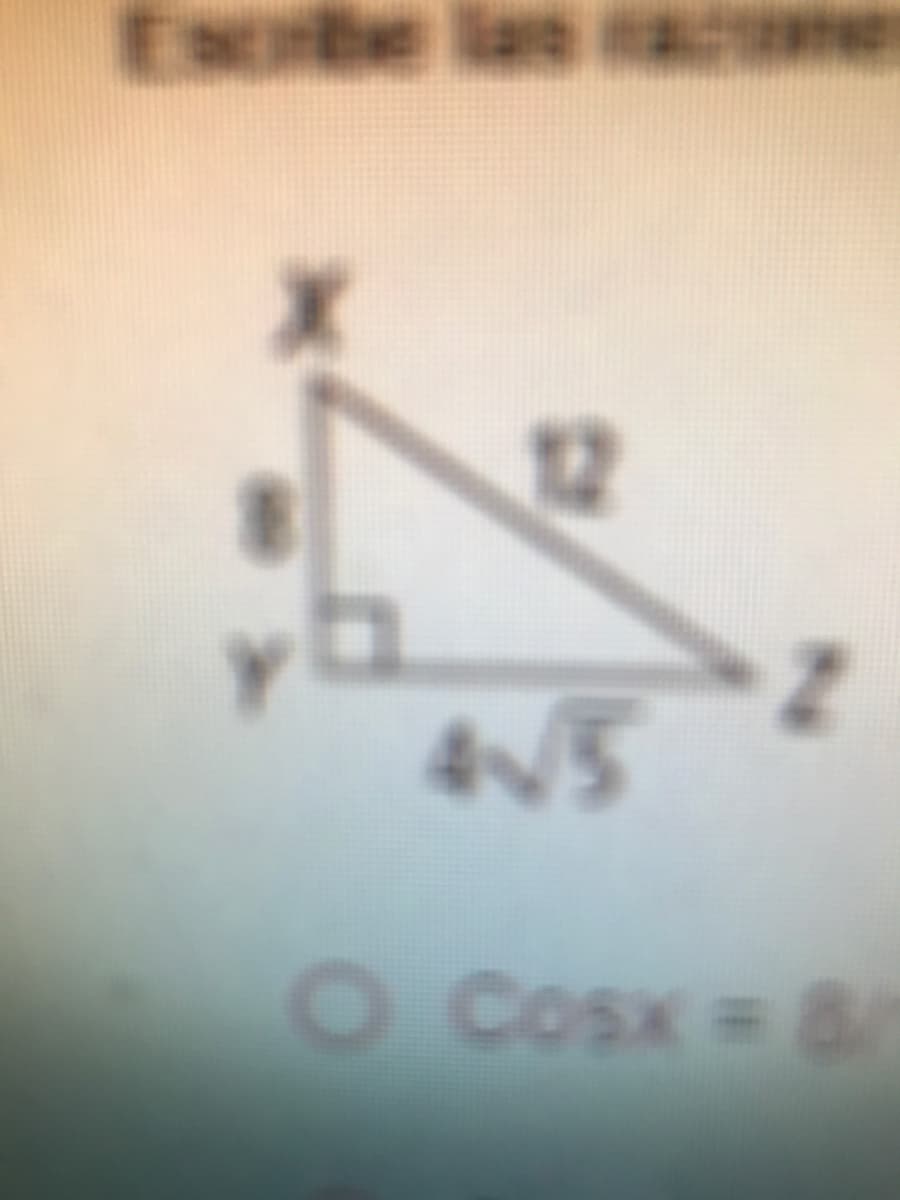 12
V5
O Cosx = &
8
