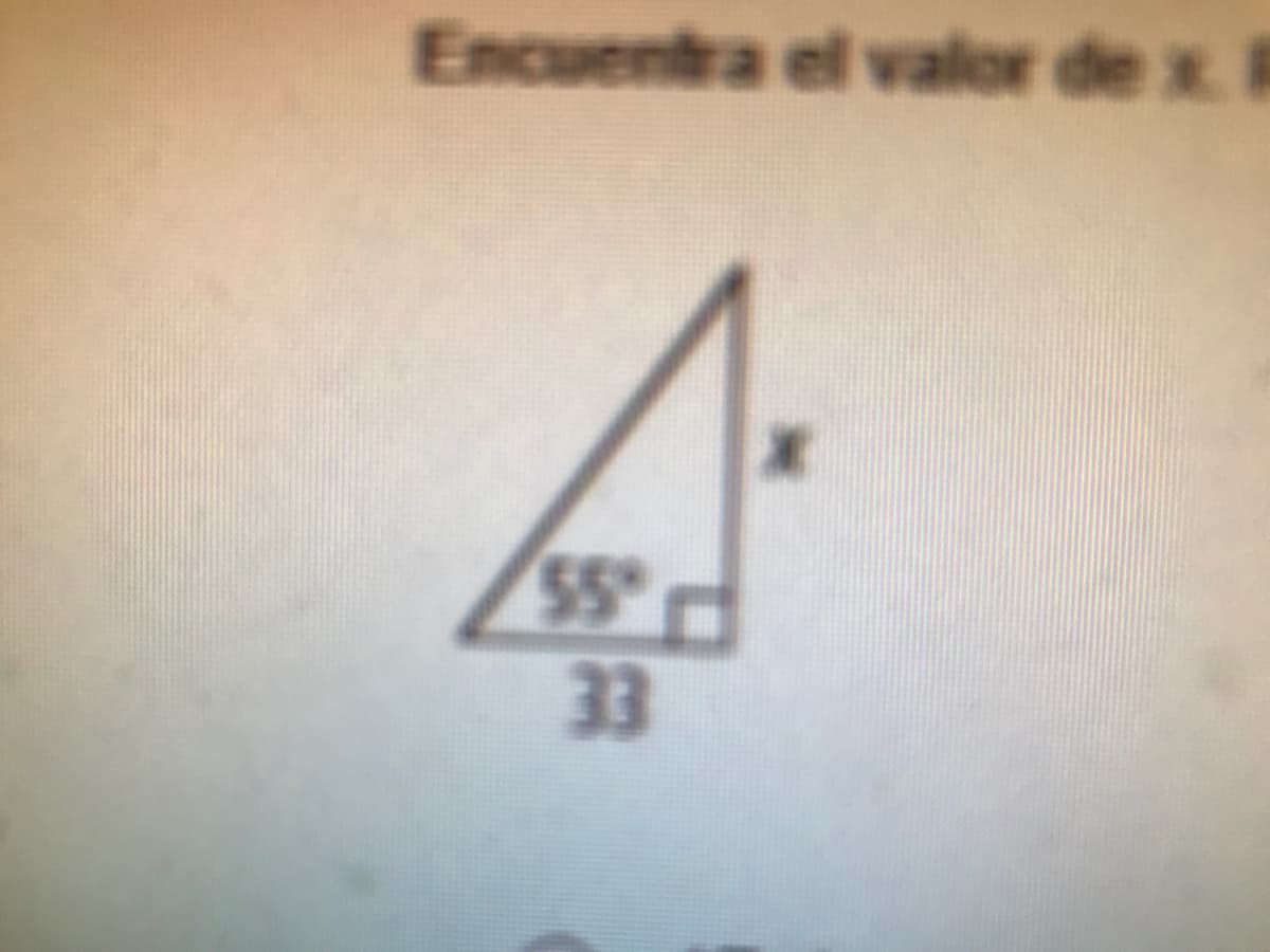 Encuentra el valor de x
55
33
