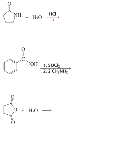 `NH
HCI
+ H2O
ОН 1.SOCI2
2. 2 CH3NH2
