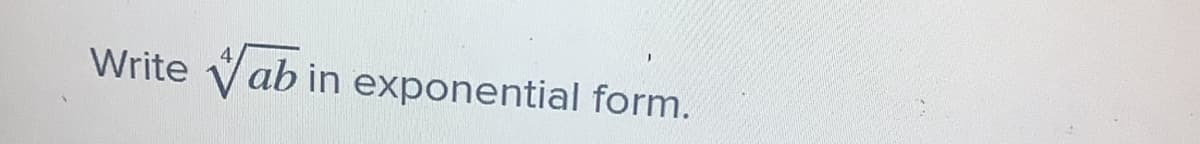 Write
Vab in exponential form.
