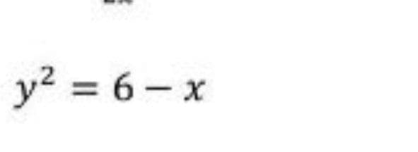 y? = 6 – x
