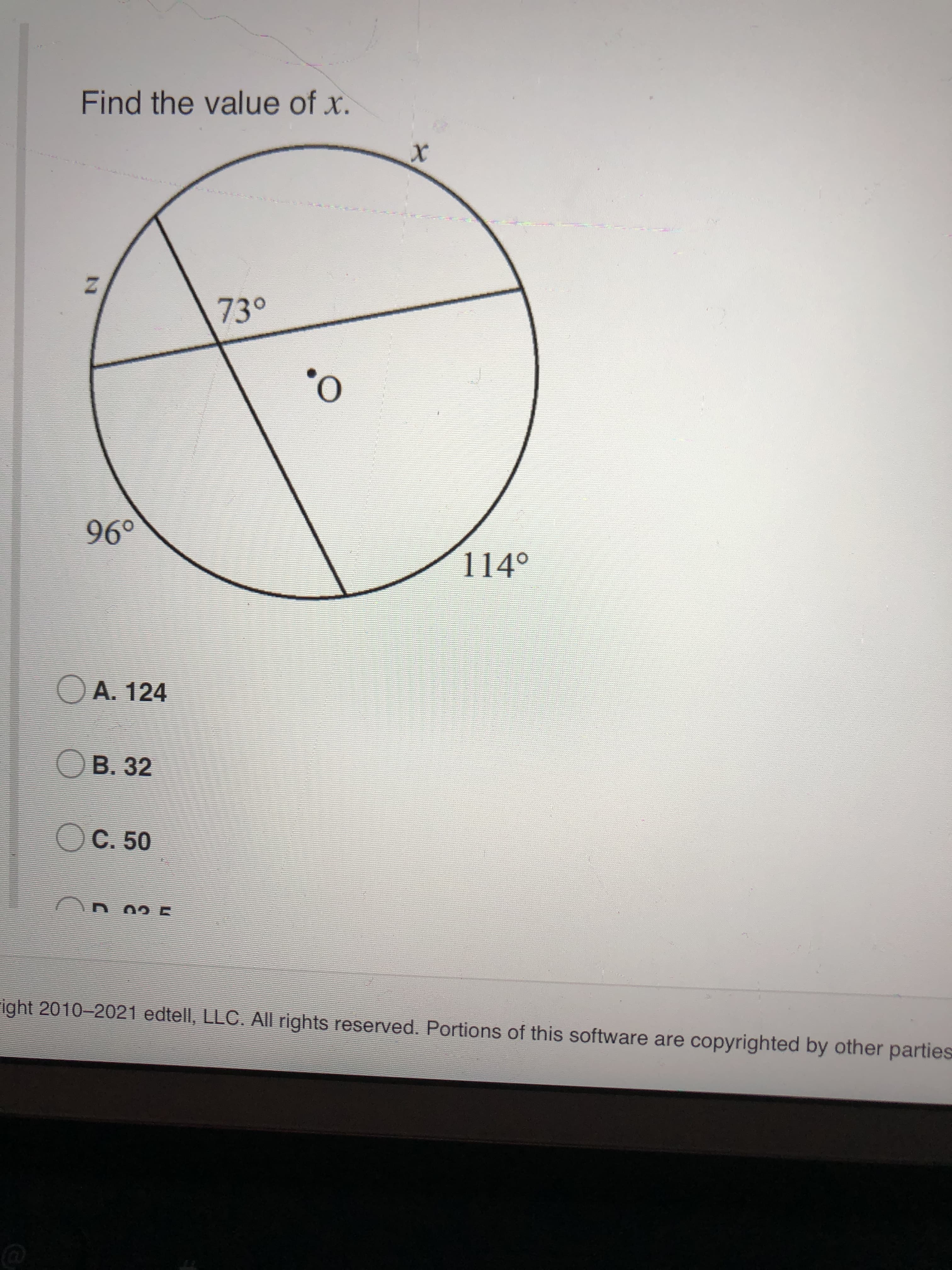 Find the value of x.
