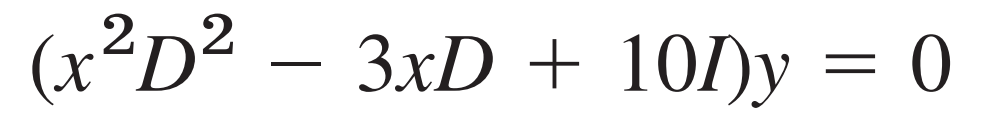 (X²D² – 3xD + 101)y = 0
