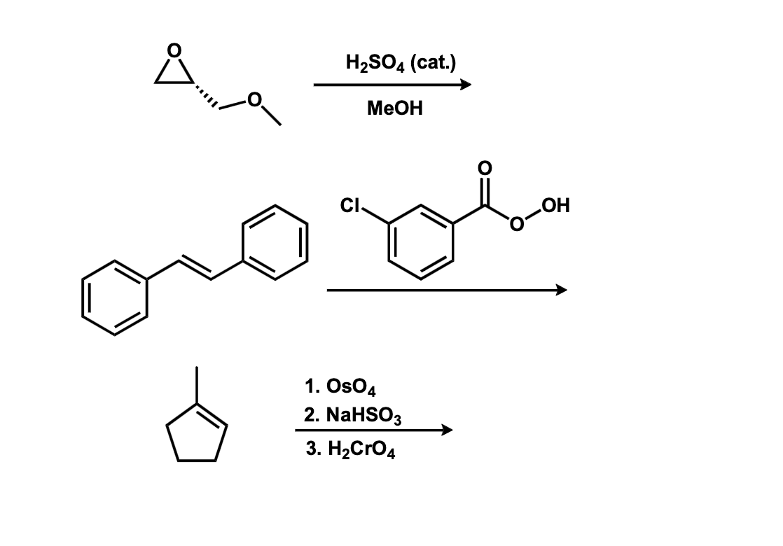 H₂SO4 (cat.)
MeOH
CI
ooo
1. Os04
2. NaHSO3
3. H₂CrO4
OH