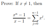 Prove: If r + 1, then
n-1
I – 1
j=0
