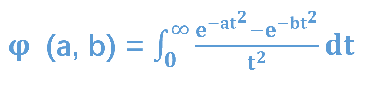 -at² -e-bt2
- dt
00
e
P (a, b) = So
t2
%3D
