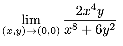 2a4 y
lim
(п,9) ->(0,0) 28 + 6у2
