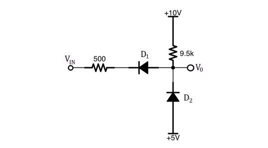 +10V
D1
9.5k
VIN
500
D2
+5V
