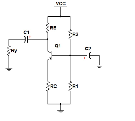 vCc
RE
C1
R2
Q1
C2
Ry
RC
ER1
